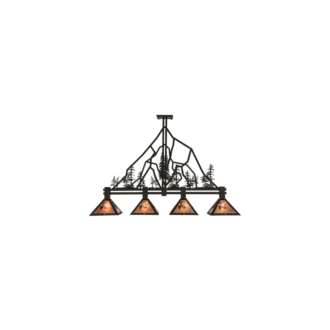 Tall Pines 4 Light 12" Wide Linear Pendant