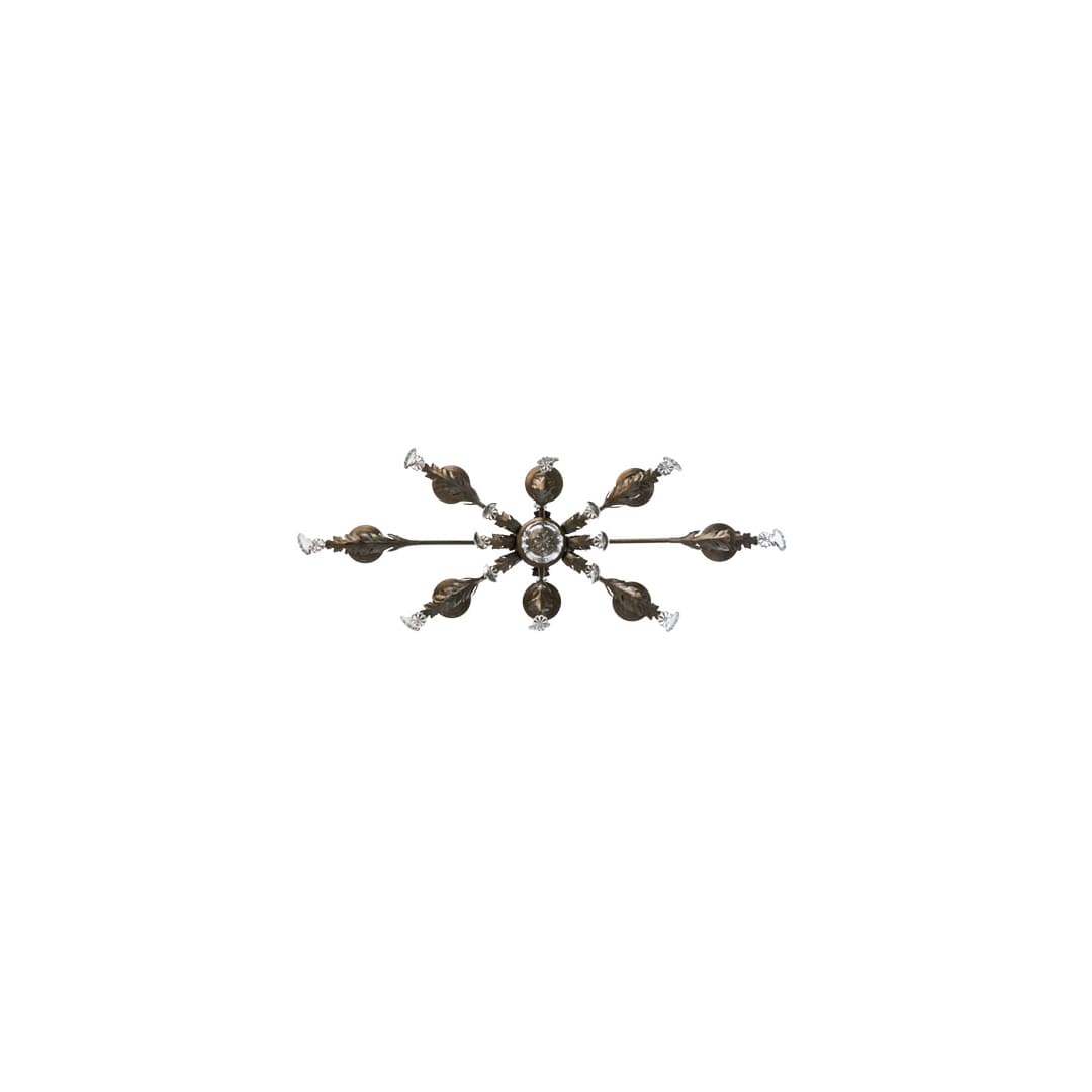 Long Windsor 8 Light 17" Wide Crystal Candle Style Chandelier