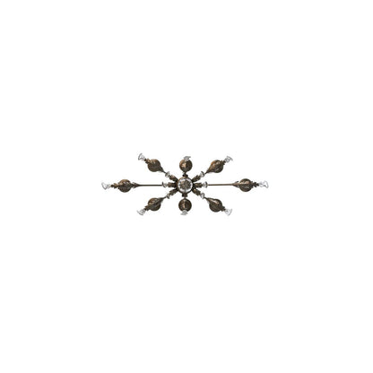 Long Windsor 8 Light 17" Wide Crystal Candle Style Chandelier