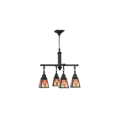 Otero Mission 4 Light 24" Wide Chandelier