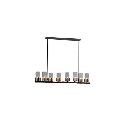 Long Cero 8 Light 16" Wide Linear Chandelier