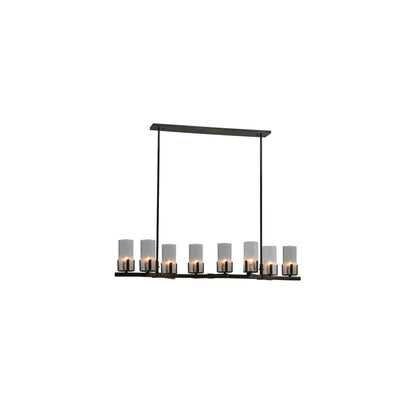 Long Cero 8 Light 16" Wide Linear Chandelier