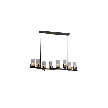 Long Cero 8 Light 16" Wide Linear Chandelier