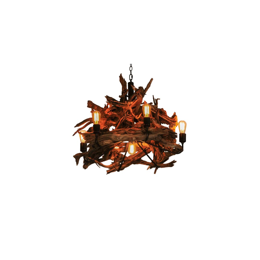 Driftwood 7 Light 30" Wide Abstract Chandelier