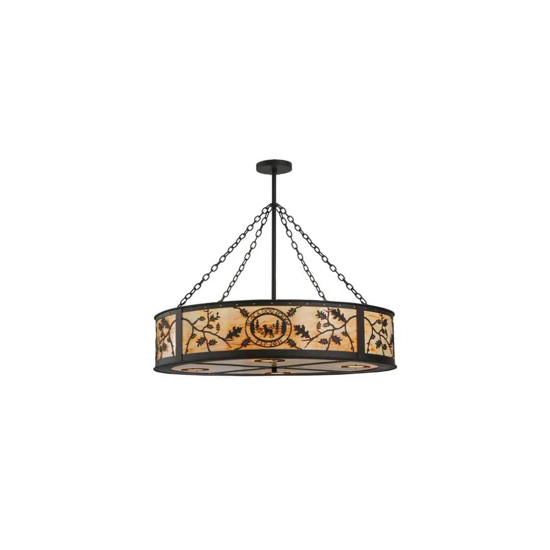 Personalized 6 Light 45" Wide Suspension Pendant