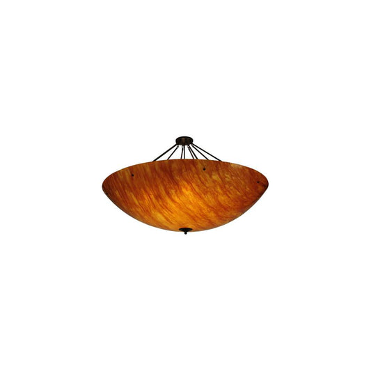 Madison 12 Light 38" Tall Semi-Flush Bowl Ceiling Fixture - Timeless Bronze Finish