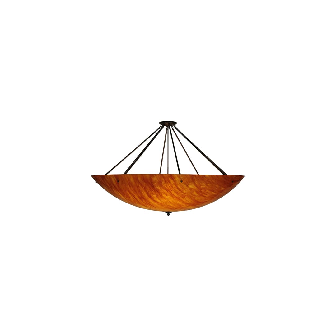 Madison 12 Light 38" Tall Semi-Flush Bowl Ceiling Fixture - Timeless Bronze Finish