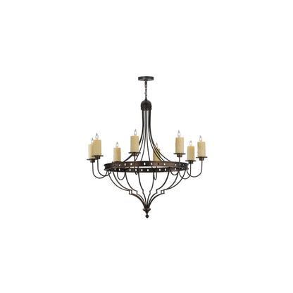 Bottini 8 Light 48" Wide Pillar Candle Style Chandelier