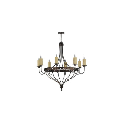 Bottini 8 Light 48" Wide Pillar Candle Style Chandelier