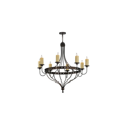 Bottini 8 Light 48" Wide Pillar Candle Style Chandelier