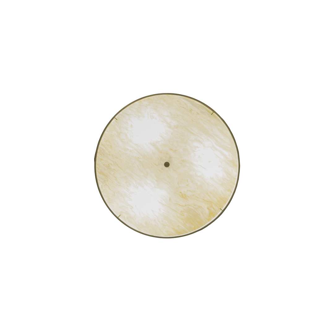 Cilindro 3 Light 36" Wide Semi-Flush Drum Ceiling Fixture with White Burlap Shade - Nickel Finish - GX24q-3 Bulb Base