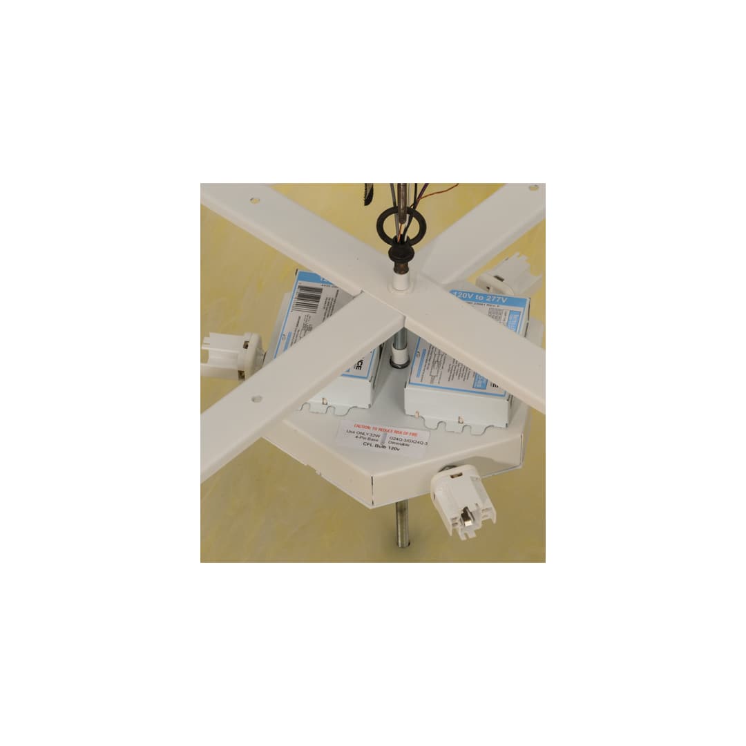 Cilindro 3 Light 36" Wide Semi-Flush Drum Ceiling Fixture with White Burlap Shade - Nickel Finish - GX24q-3 Bulb Base