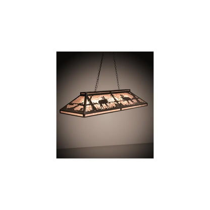 Moose at Lake 9 Light 18" Wide Linear Pendant