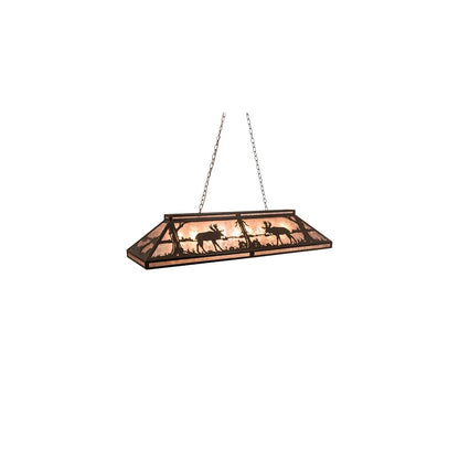 Moose at Lake 9 Light 18" Wide Linear Pendant