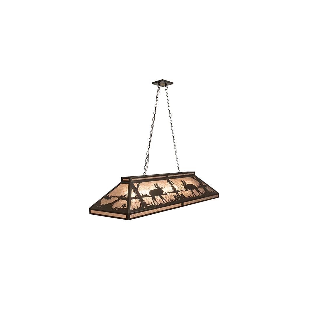 Moose at Lake 9 Light 18" Wide Linear Pendant