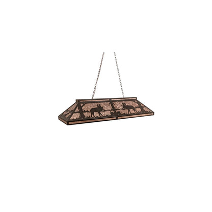 Moose at Lake 9 Light 18" Wide Linear Pendant