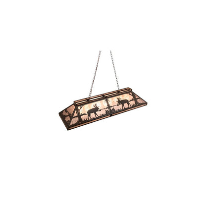Moose at Lake 9 Light 18" Wide Linear Pendant