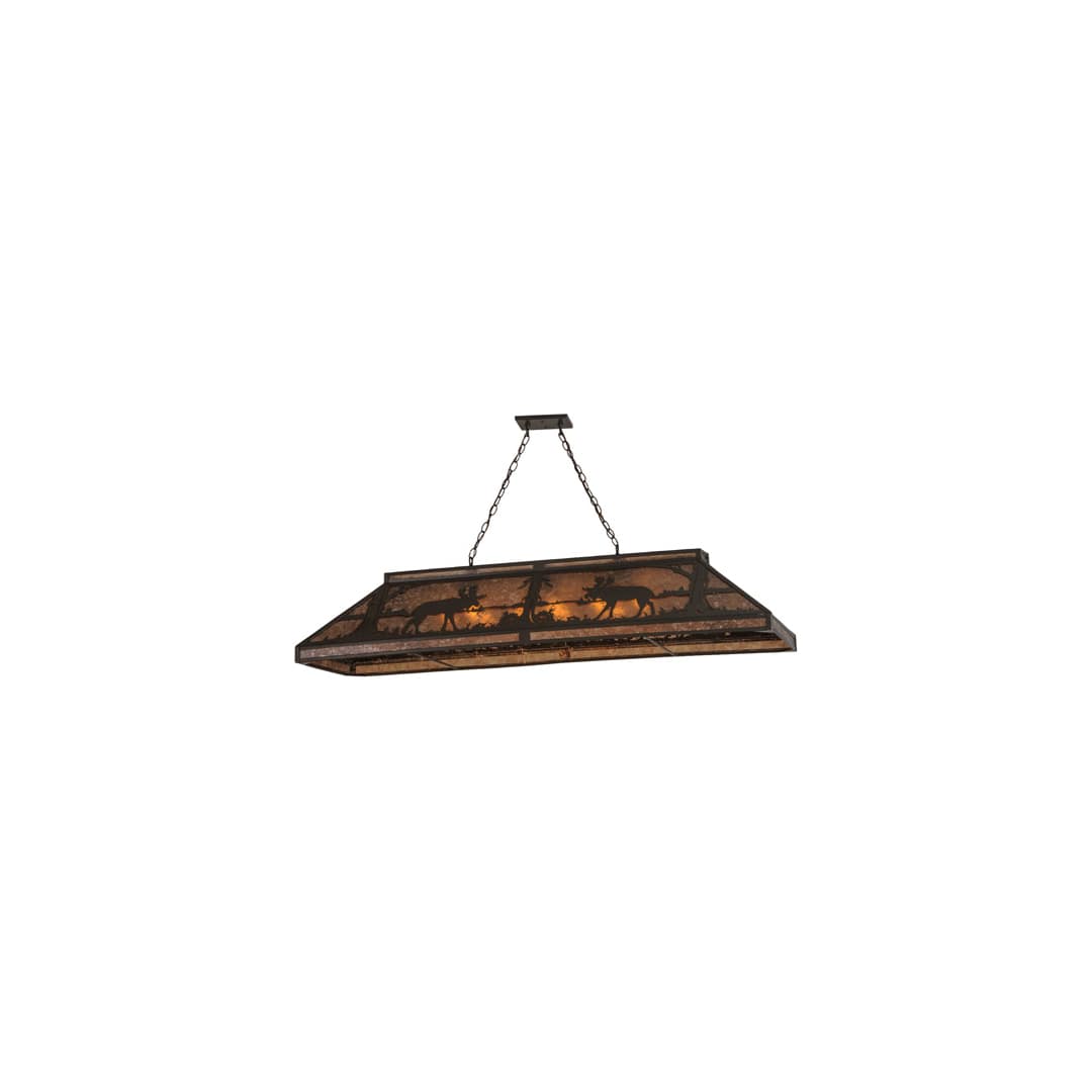 Moose at Lake 9 Light 18" Wide Linear Pendant