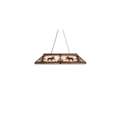 Moose at Lake 9 Light 18" Wide Linear Pendant
