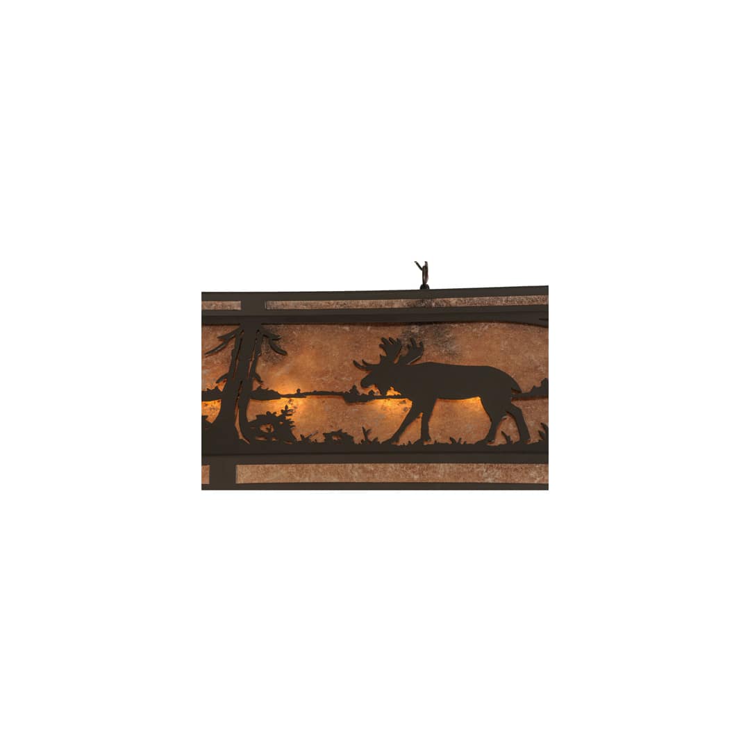 Moose at Lake 9 Light 18" Wide Linear Pendant