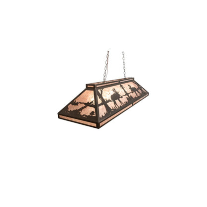 Moose at Lake 9 Light 18" Wide Linear Pendant