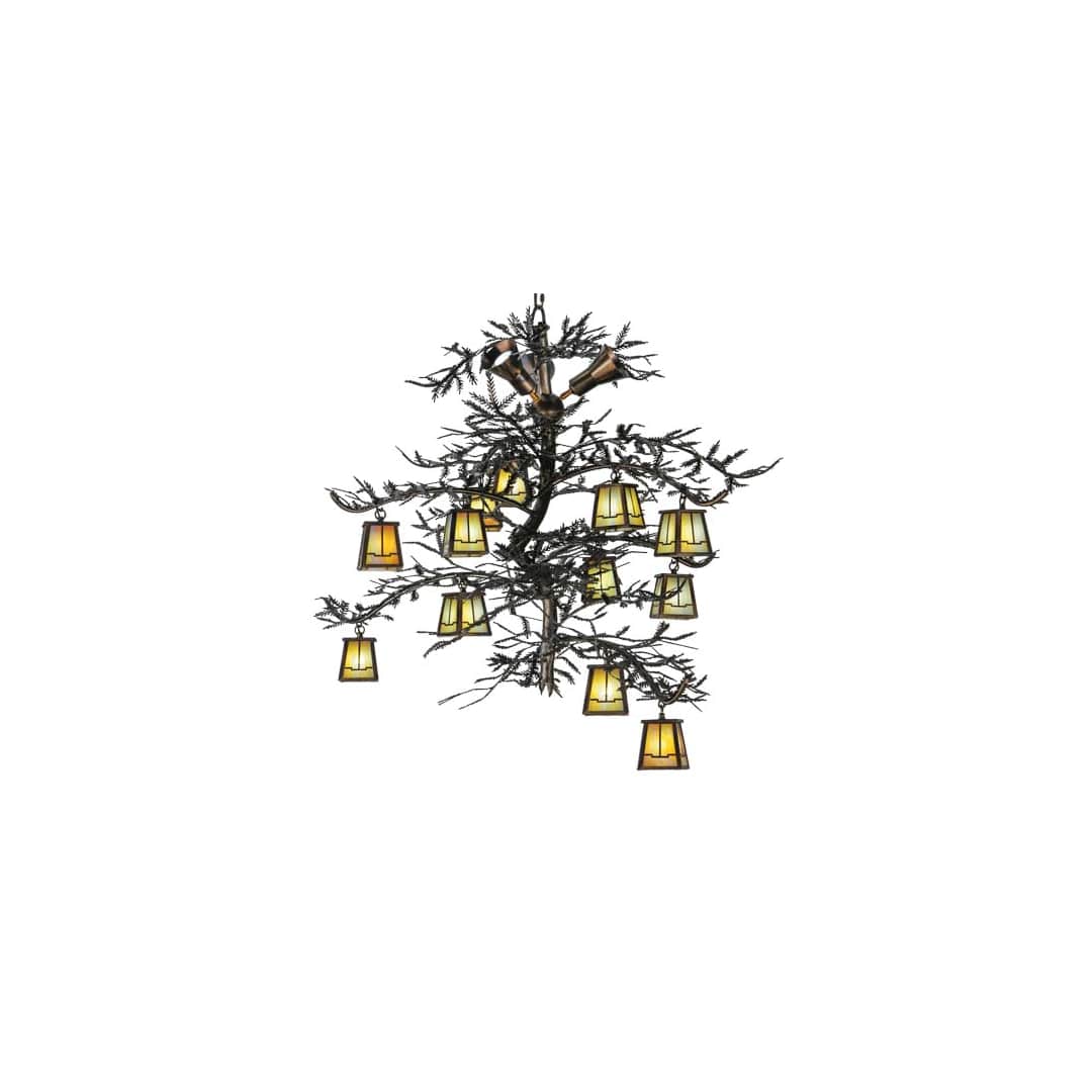 Pine Branch Valley View 12 Light 52" Wide Chandelier