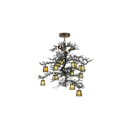 Pine Branch Valley View 12 Light 52" Wide Chandelier