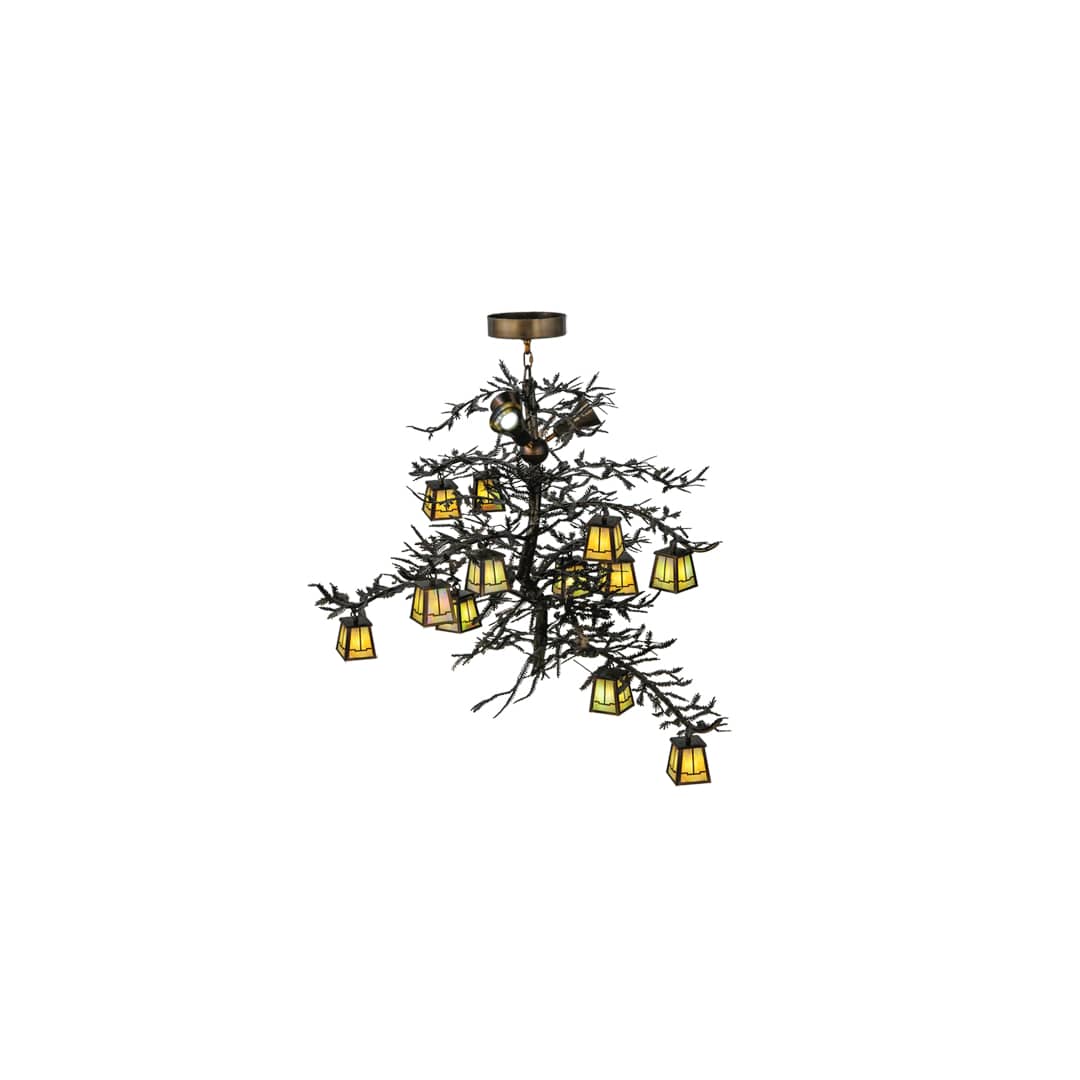 Pine Branch Valley View 12 Light 52" Wide Chandelier