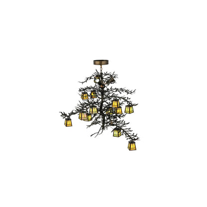 Pine Branch Valley View 12 Light 52" Wide Chandelier