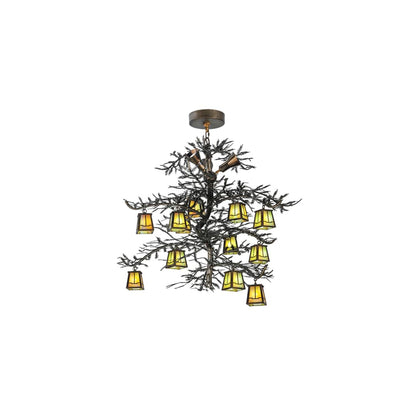 Pine Branch Valley View 12 Light 52" Wide Chandelier