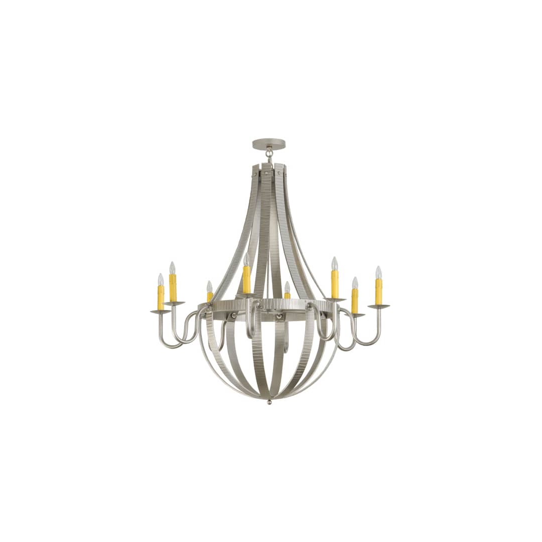 Barrel Stave Metallo 8 Light 48" Wide Taper Candle Empire Chandelier
