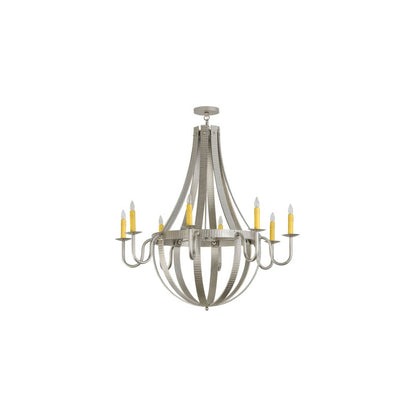 Barrel Stave Metallo 8 Light 48" Wide Taper Candle Empire Chandelier