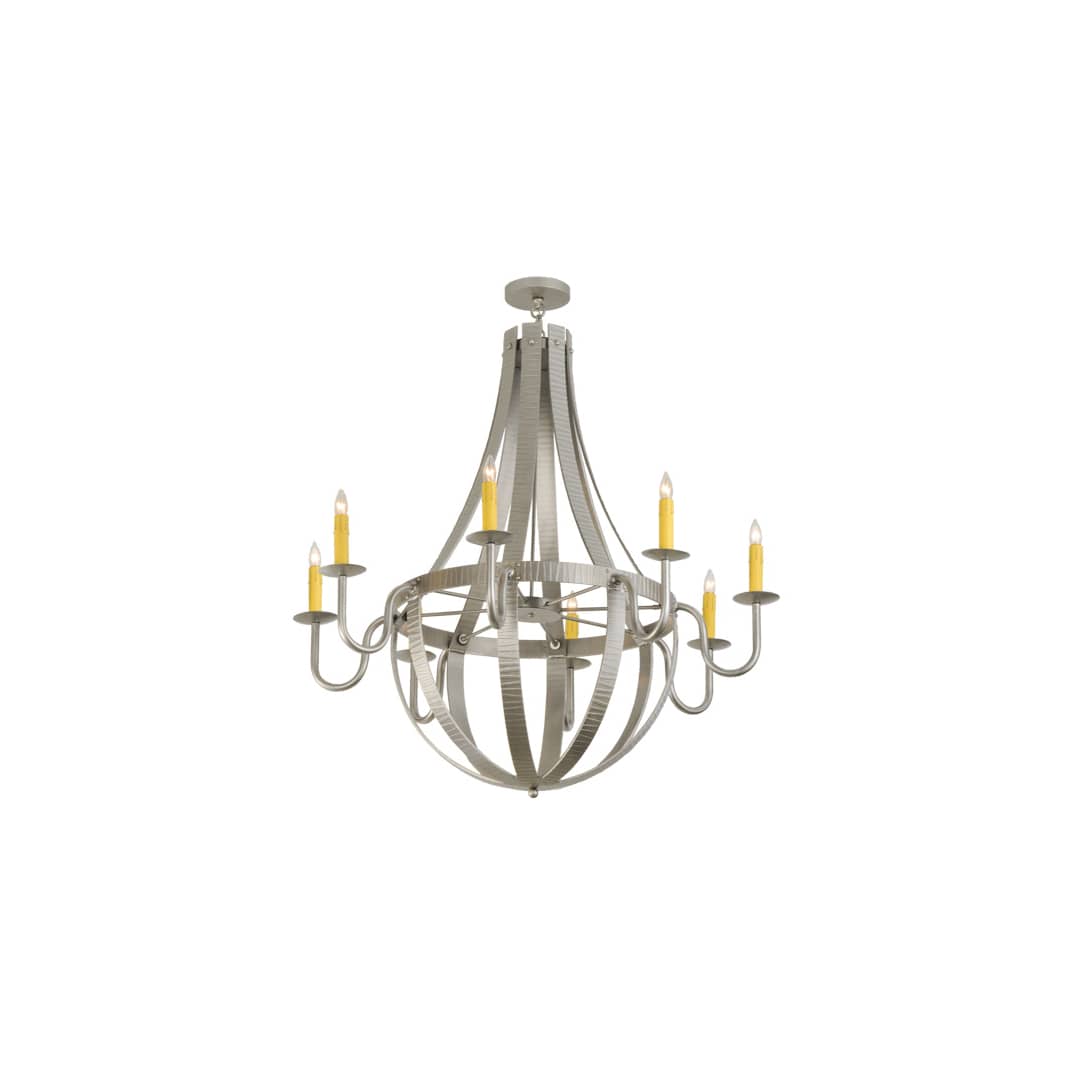Barrel Stave Metallo 8 Light 48" Wide Taper Candle Empire Chandelier
