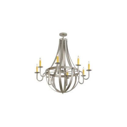 Barrel Stave Metallo 8 Light 48" Wide Taper Candle Empire Chandelier