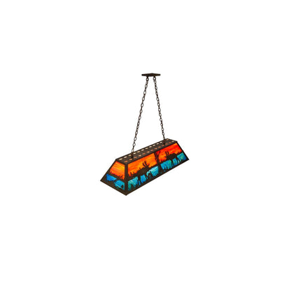 Moose at Lake 6 Light 17" Wide Linear Pendant