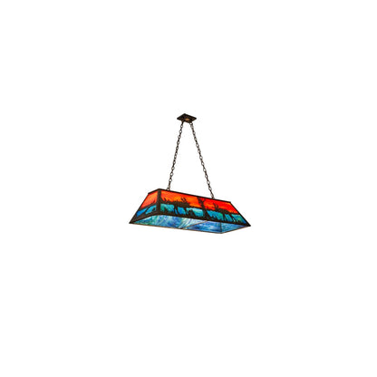 Moose at Lake 6 Light 17" Wide Linear Pendant