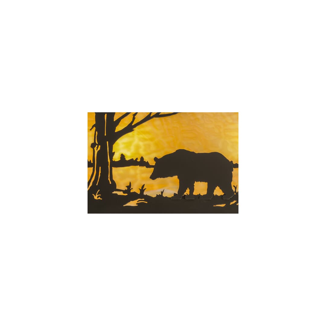 Bear at Lake 6 Light 17" Wide Linear Pendant