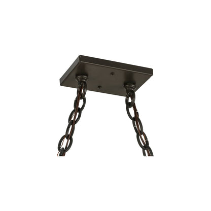 Bear at Lake 6 Light 17" Wide Linear Pendant
