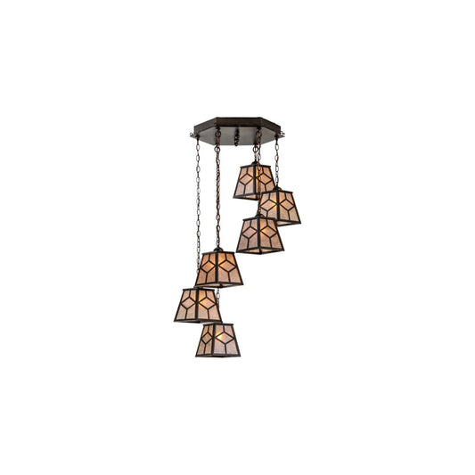 Craftsman 6 Light 27" Wide Multi Light Pendant