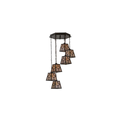 Craftsman 6 Light 27" Wide Multi Light Pendant