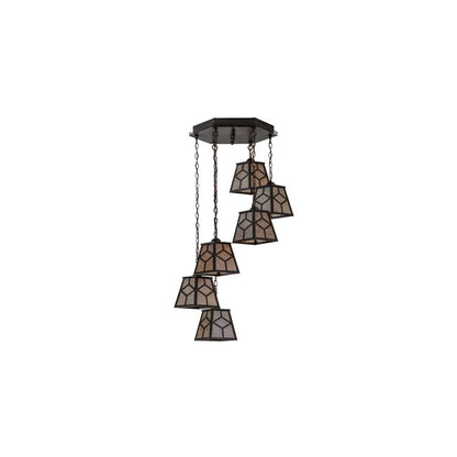 Craftsman 6 Light 27" Wide Multi Light Pendant