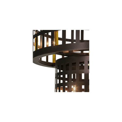 Cilindro Golpe 12 Light 40" Wide Cage Pendant