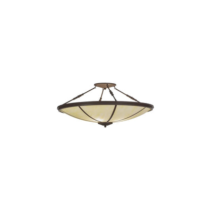 Commerce 4 Light 45" Wide Semi-Flush Bowl Ceiling Fixture - Cafe-Noir Finish