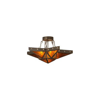 Star 6 Light 36" Wide Semi-Flush Ceiling Fixture