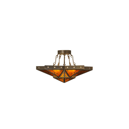 Star 6 Light 36" Wide Semi-Flush Ceiling Fixture