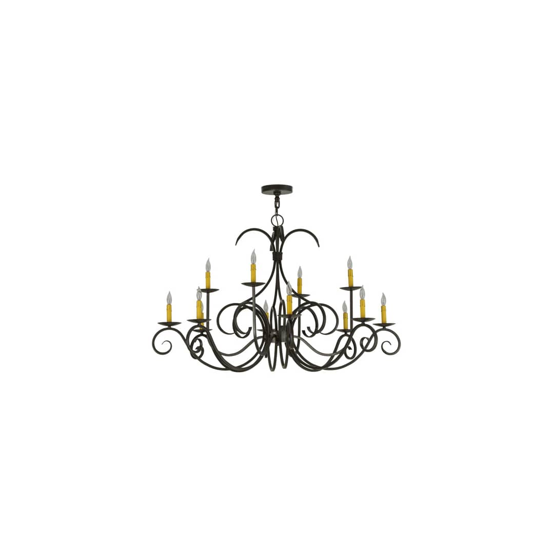 Cypress 12 Light 48" Wide Taper Candle Style Chandelier