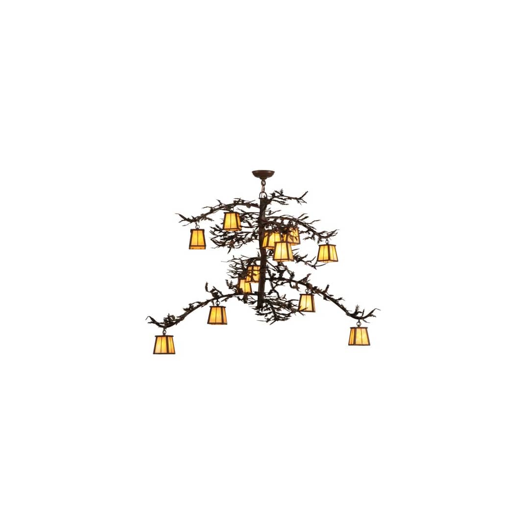 Pine Branch Valley View 12 Light 42" Wide Chandelier