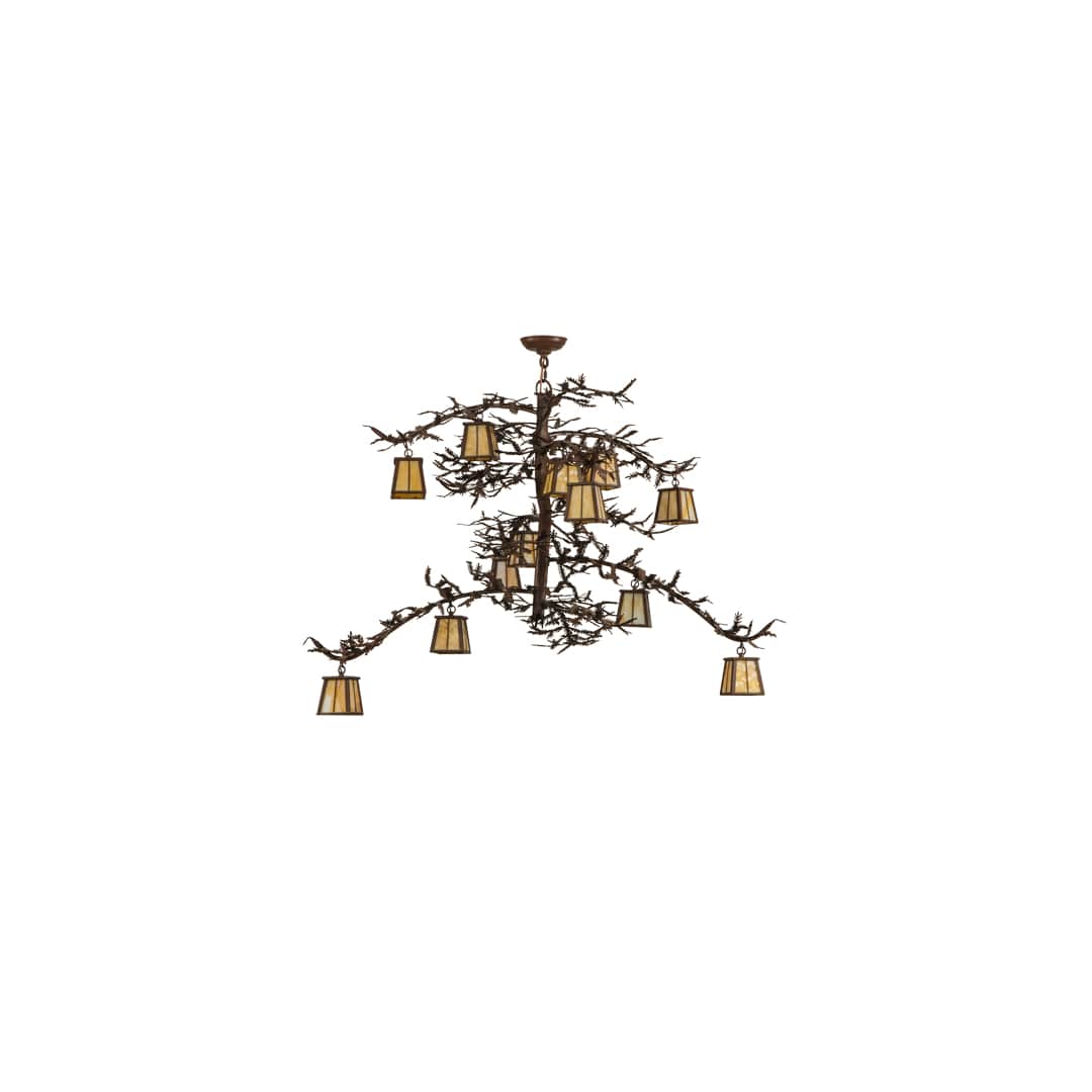 Pine Branch Valley View 12 Light 42" Wide Chandelier
