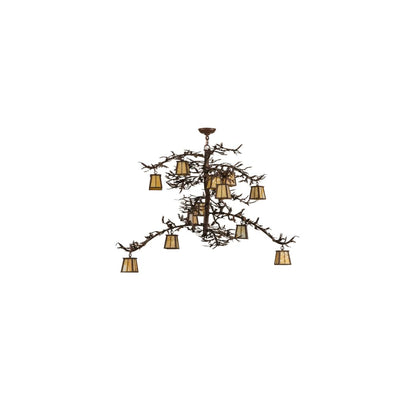 Pine Branch Valley View 12 Light 42" Wide Chandelier