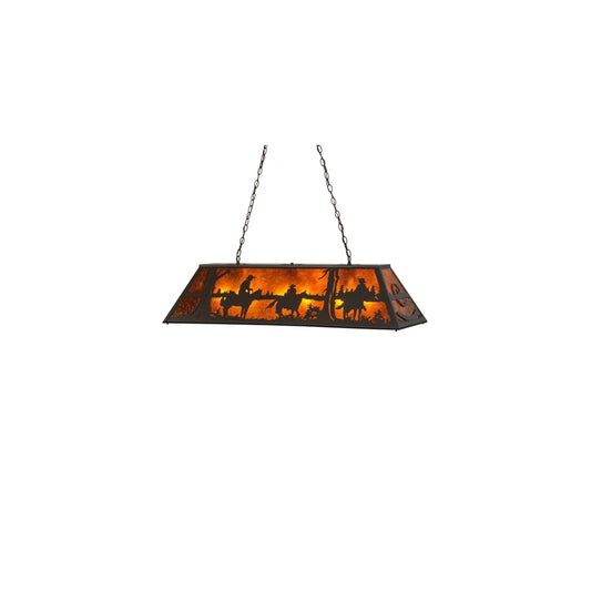 Personalized 9 Light 17" Wide Linear Pendant